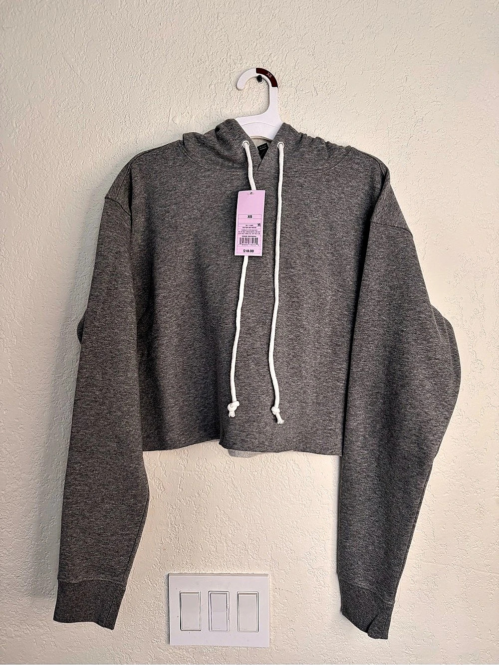 Wild Fable Women's Cropped Hoodie Gray